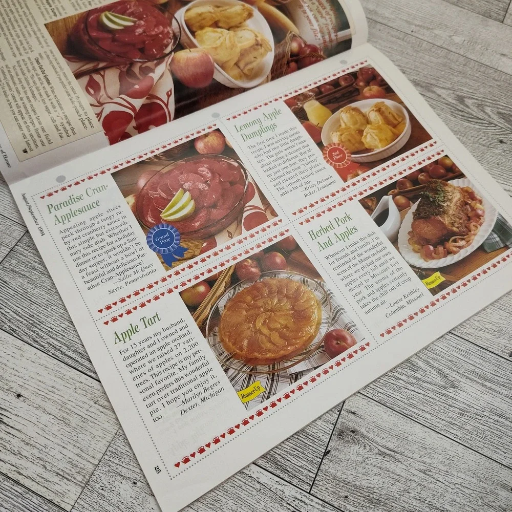 Taste of Home Magazine Aug/Sept 1994 Cooking Magazine Apple Recipes